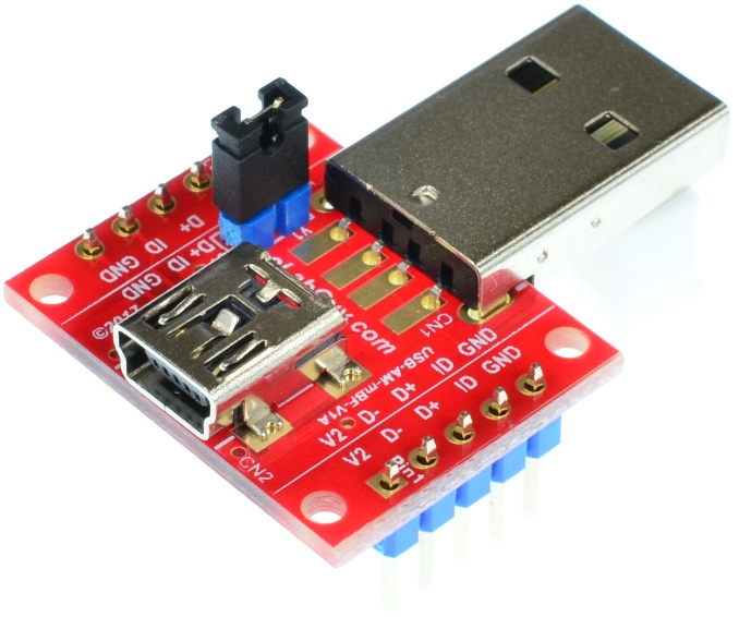 USB Type A Male to mini USB2.0 Type B Female adapter